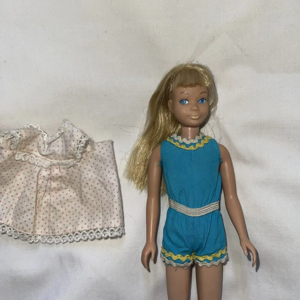 VTG Barbie Platinum Blonde Skipper BEND LEG #1030 1963 Mattel In Rik Rak Rah
